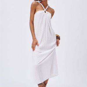 BNWT ZARA White Textured Maxi Dress